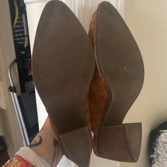 Jeffrey Campbell Favela-2 Western Mule brown woven Naturel Suede Slip On Shoe - Picture 4 of 5